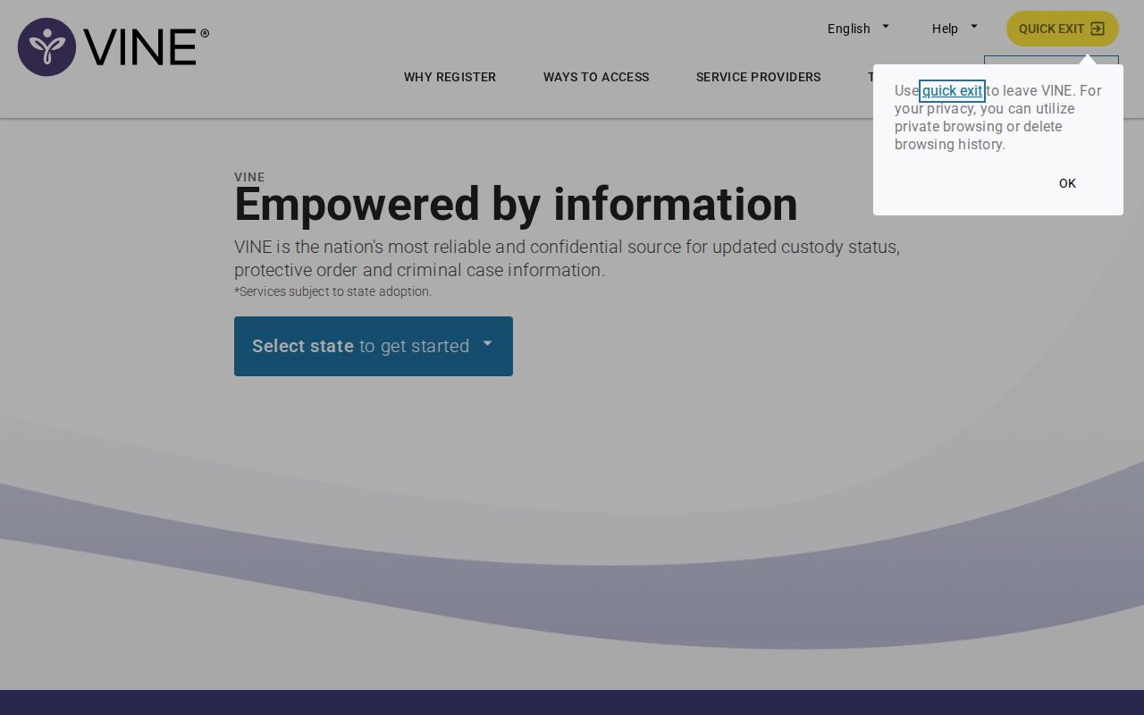 Iosco County 24-hour release VINE custody notification entry